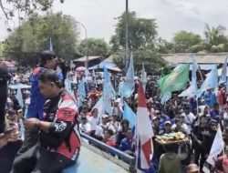 Massa Buruh 6.000 Orang Geruduk Pabrik Michelin Indonesia Menolak PHK