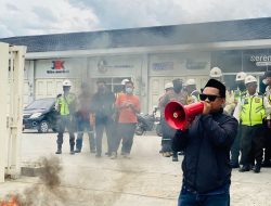 DPD IMM Sulteng Gelar Aksi di Depan Kantor PT CPM, Soroti Limbah dan Kolam Lindih