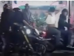 Sebuah Geng Motor Berkonvoi Melakukan Keributan  Di Jogjakarta