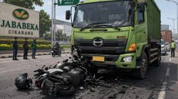 Seorang Pengedara Motor Tewas Lakalantas Di Jababeka Cikarang